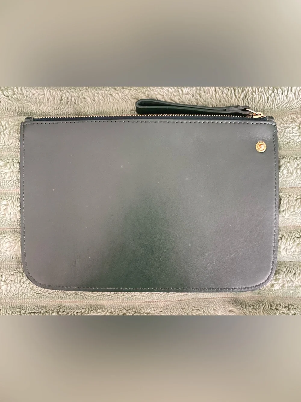 MANSUR GAVRIEL LG LEATHER GREEN CROSSBODY/BUCKET BAG